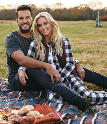 Caroline Boyer with her husband Luke Bryan